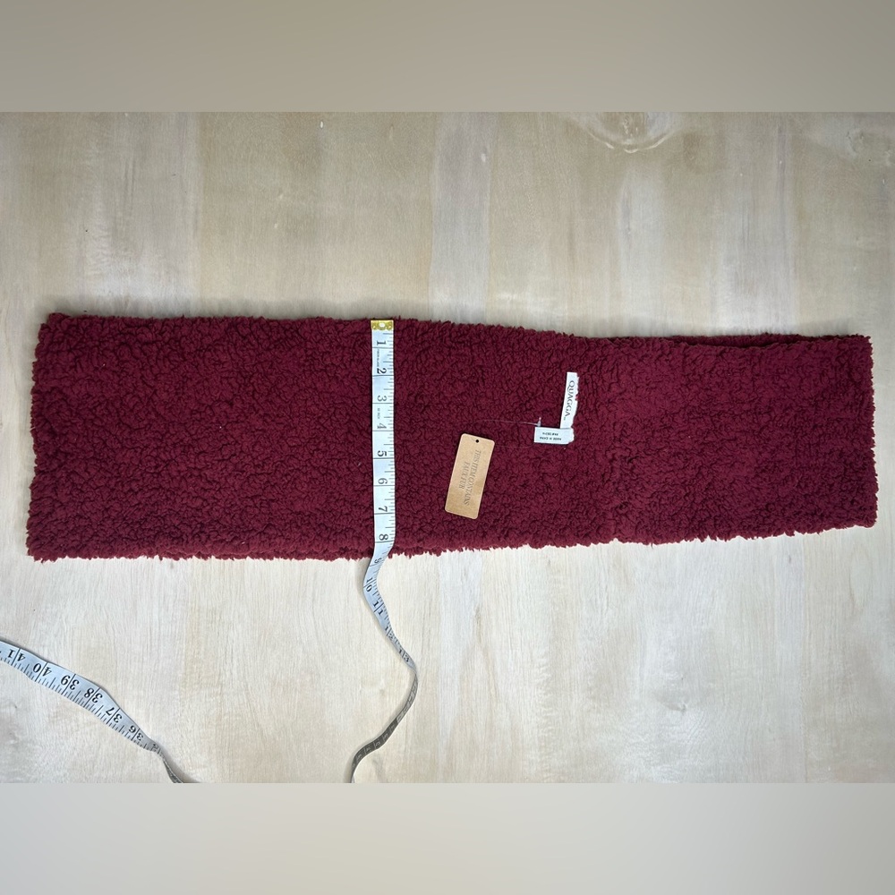 Cozy Burgundy Infinity Scarf (Faux Fur) - Picture 3 of 5
